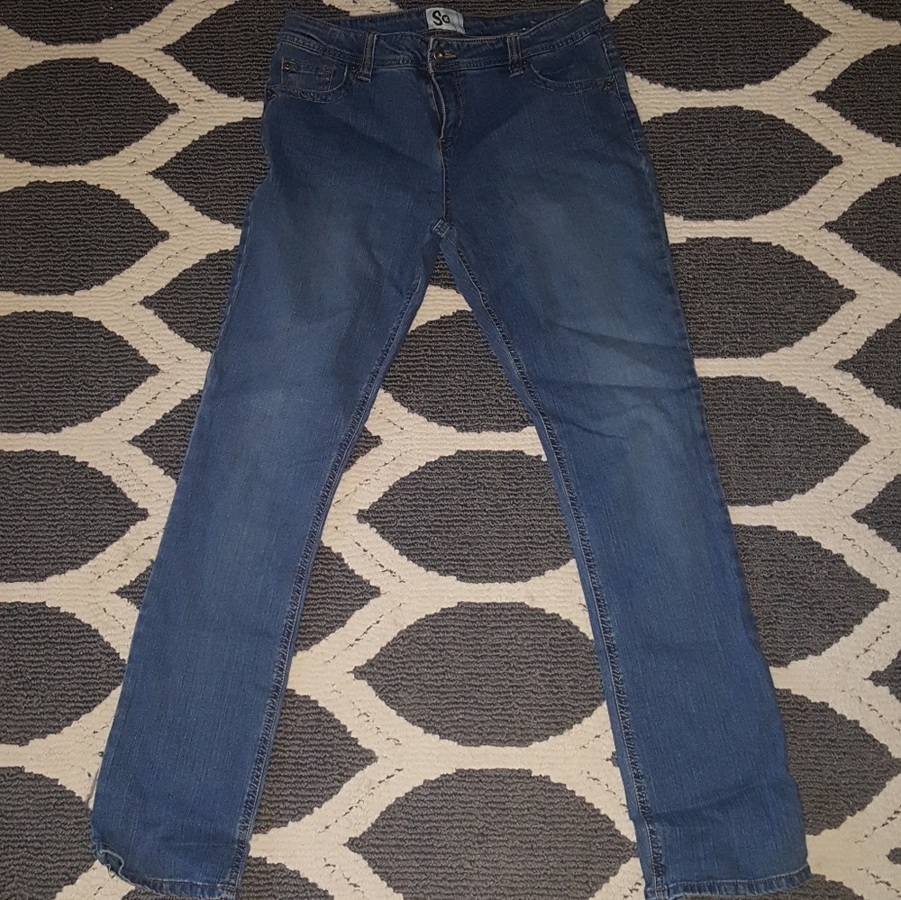 SO 15 average skinny straight leg jeans